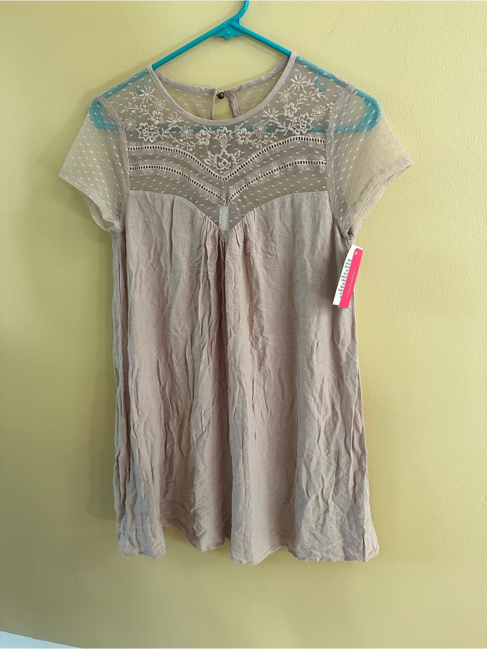 Xhilaration Dusty Rose Lace-Trim dress